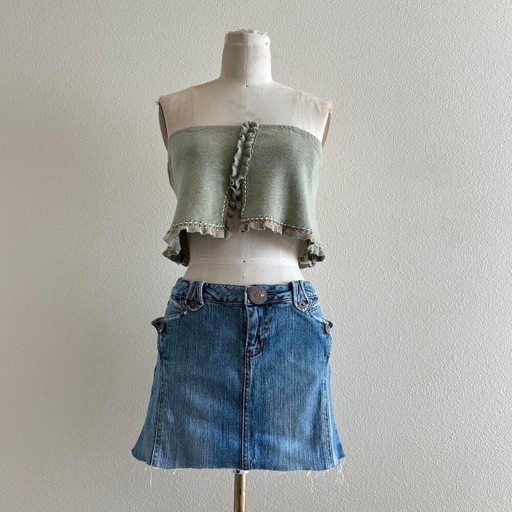 handmade sage green knit bandeau